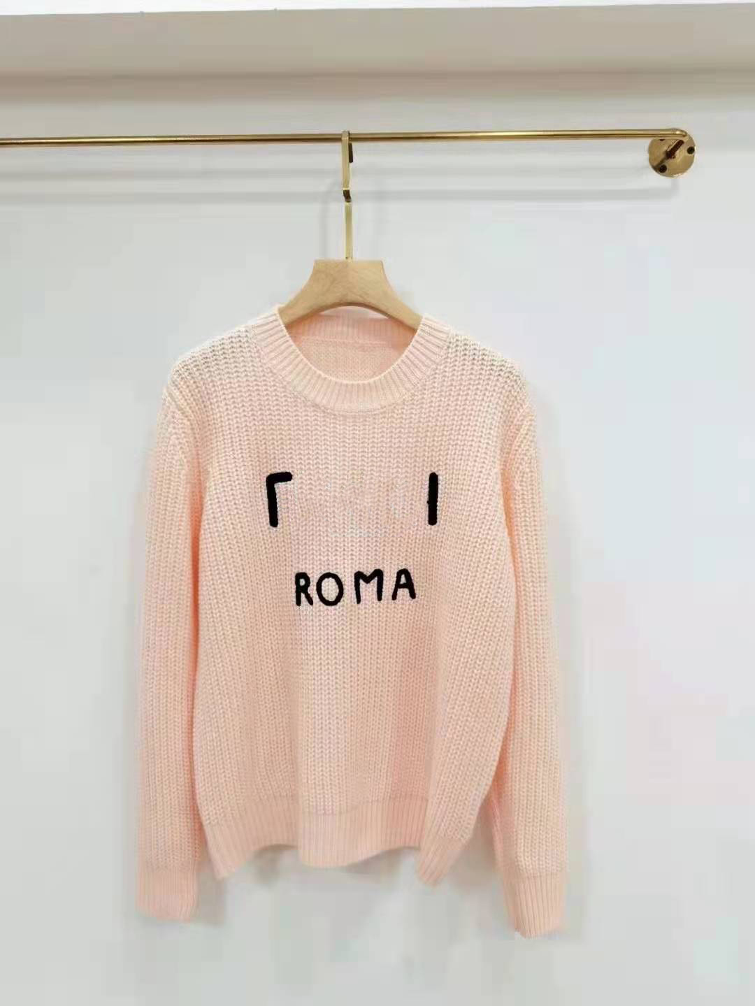 

High quality Mens sweater pullover crewneck long sleeve fen Loose letter print men knits sweaters Top clothing S  L XL