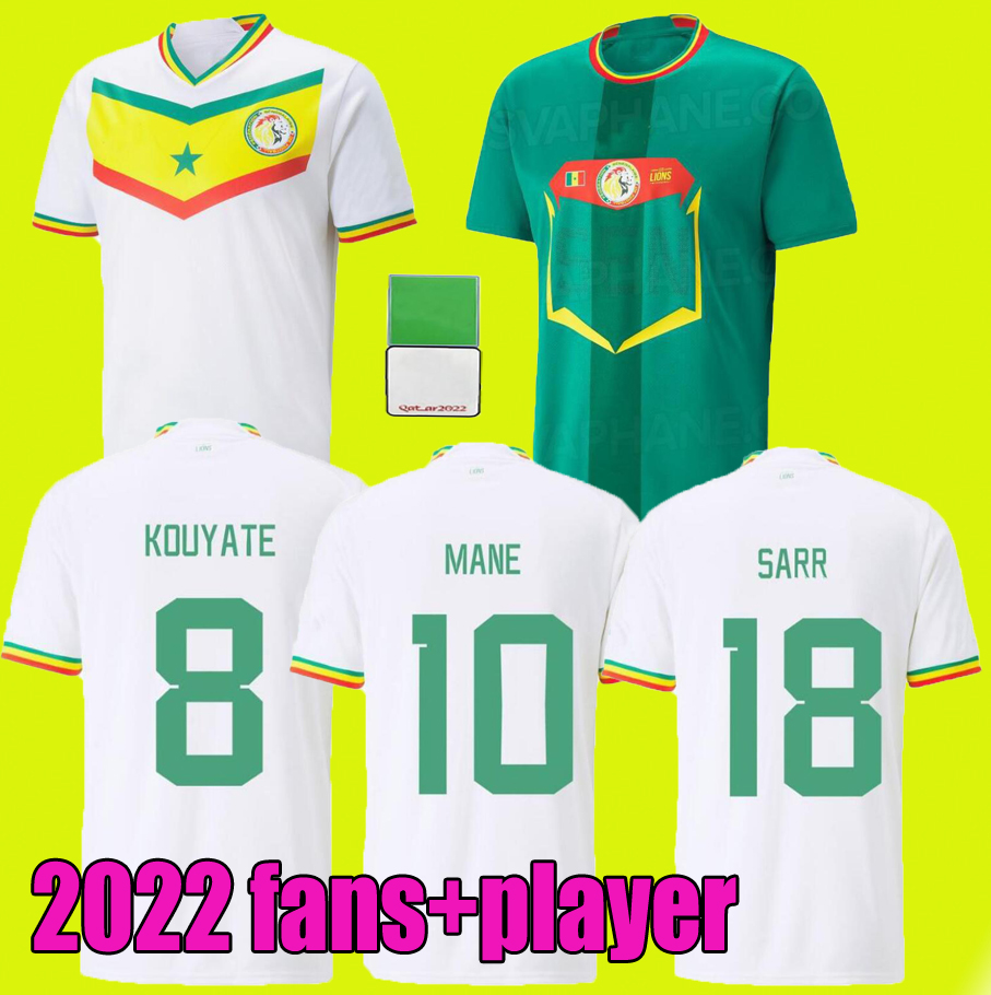 

fans player version 2022 Senegal Soccer Jersey MANE 22 23 world cup home away KOULIBALY GANA KOUYATE D.DIA SARR Diallo football shirts men kids kit top uniforms, Army green
