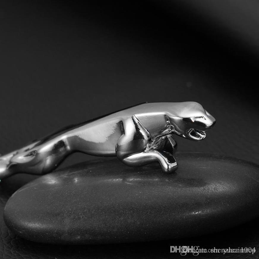 Keychains classiques Jaguar Key Ring Chain 3D Silver Jaguar Pattern Key Chain 3D Keychain New Fashion Mute Lover Gift Car Key Ring266T