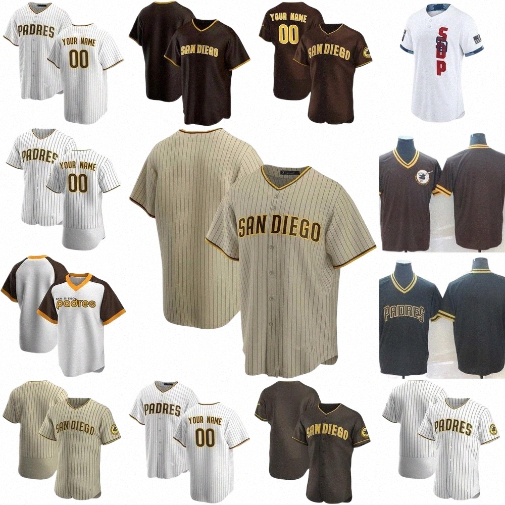 

2022 Baseball Jerseys Custom Jersey San Diego''Padres''Men women Youth 19 Tony Gwynn 23 Fernando Tatis Jr. 51 Trevor Hoffman 13 Manny Machado Baseball T57m#, Color