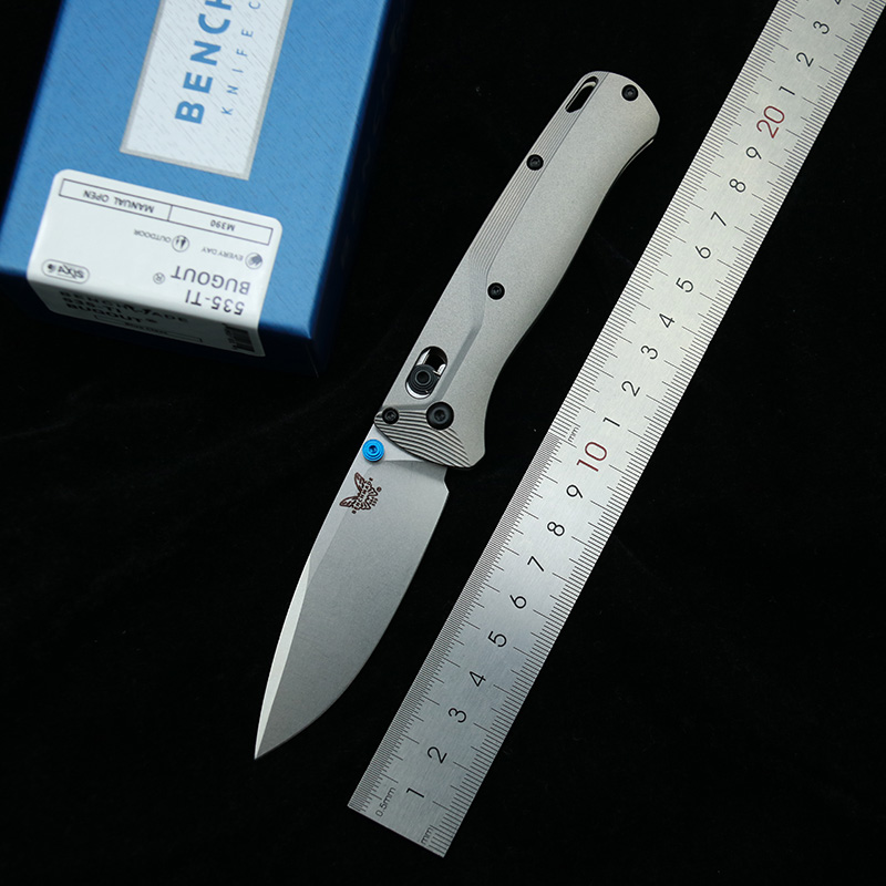 

Benchmade Folding Knife 535 535BK 535TI TC4 Titanium Handle M390 Blade carbon fiber handle Outdoor camping 781 485 42 62 C81 c229 c36 C240 C249 940