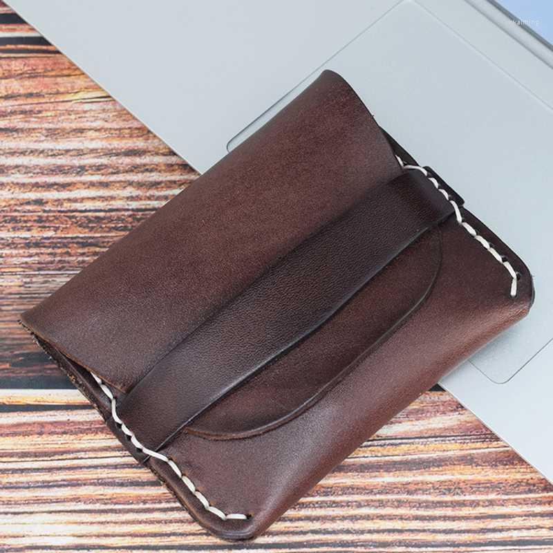 

Wallets Arrival Genuine Leather High Quality Men Women Simple Handbag Ogenizer Coin Purse Driver's License Card Holder Brown, Blue
