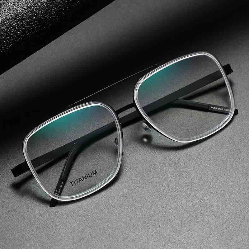 

Sunglasses Denmark 9744 Myopia Reading Titanium Square Glasses Frames Men and Women Retro Eyeglasses Ultra-light Prescription Gafas Eyewear