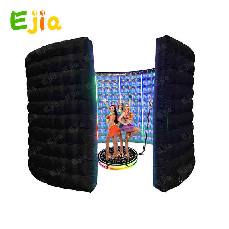 13ft Inflatable Night Club 360 Photo Booth Enclosure Portable Led Backdrop For Party Inside Outdoor Activities-image-796086738