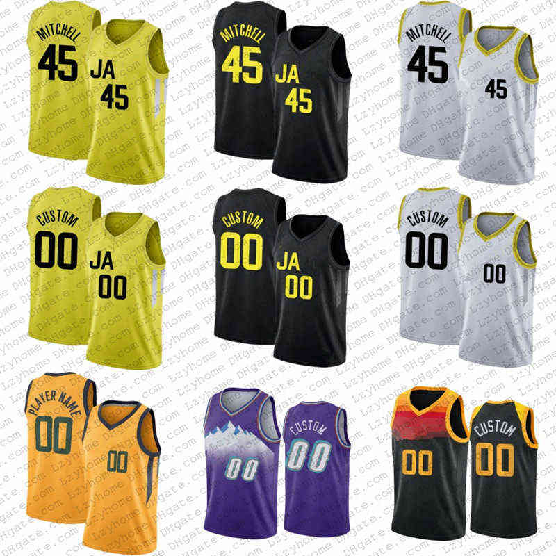 

jersey 2022 2023 Donovan 45 Mitchell Custom Utahs Jazzes Basketball Jerseys Mike 10 Conley 00 Clarkson Bojan 44 Bogdanovic 22 Patrick Beverley, Mens