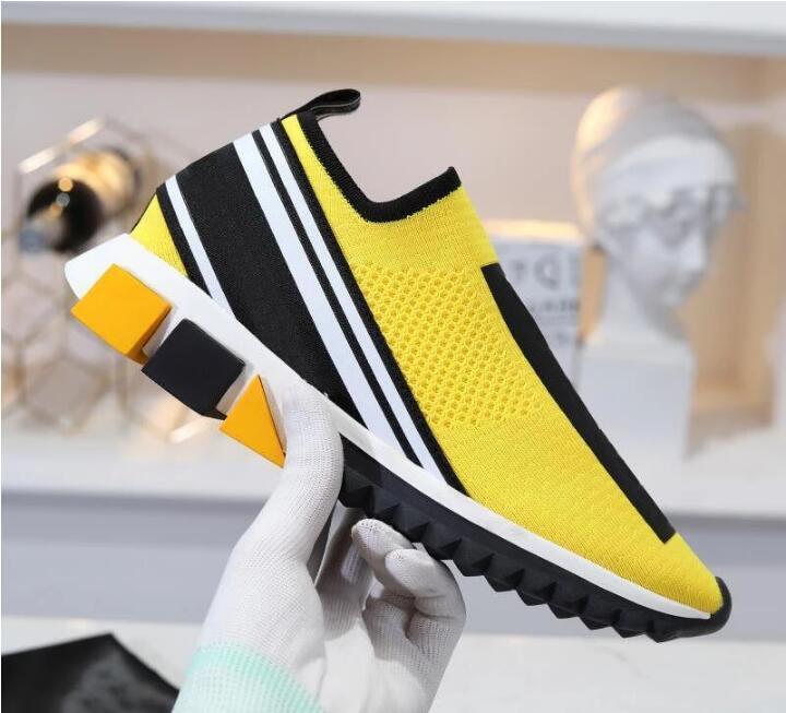 

Shoes Branded Men Stretch Jersey Sorrento Slip-on Designer Lady Two-tone Rubber Bottom Micro Sole Casual E Sneakers DGs''Dolc''Gabbanas zXh, Red