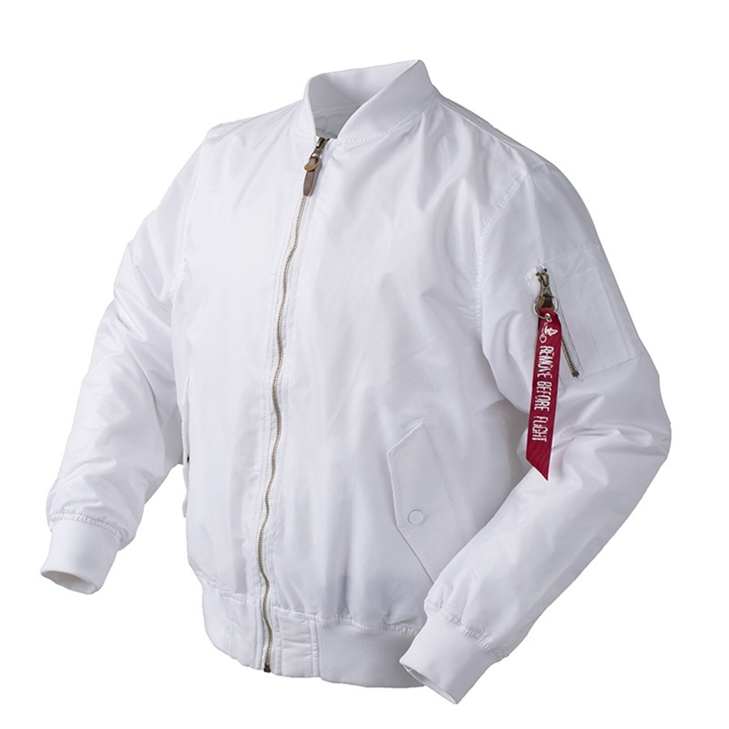 Vestes pour hommes automne mince blanc Ma1 bombardier vol pluie coupe-vent imperméable varsity letterman air force veste de baseball pour hommes