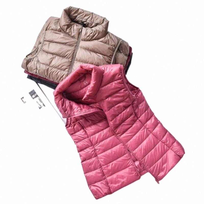 

Women's Down & Parkas women's Down & Parkas Warm Vest Spring 2021 Lightweight Padded Jackets Ultralight Winter Light Quilted Coats Puffer Woman Coat Lady Duck e9Ak#, Red