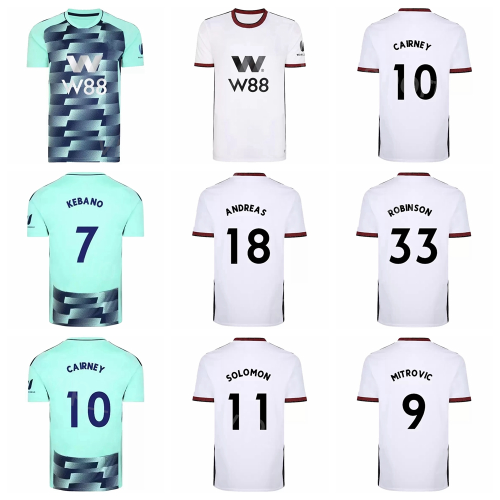 

22-23 FC Club 33 ROBINSON Soccer Jersey 1 RODAK 13 REAM 2 TETE CAIRNEY KEBANO PEREIRA Aleksandar Mitrovic ADARABIOYO PALHINHA Football Shirt Kits Green White FuLeMu, With patch