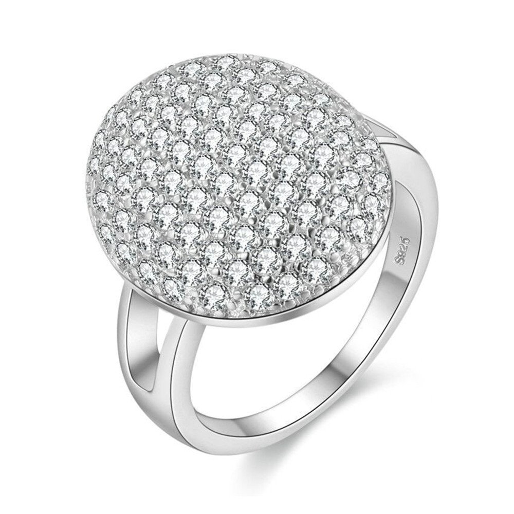 

Band Rings Disco Ball Design Party Cubic Zirconia Cluster Statement Dome White Gold Plated Jewelry For Women Pj4297 amjIl