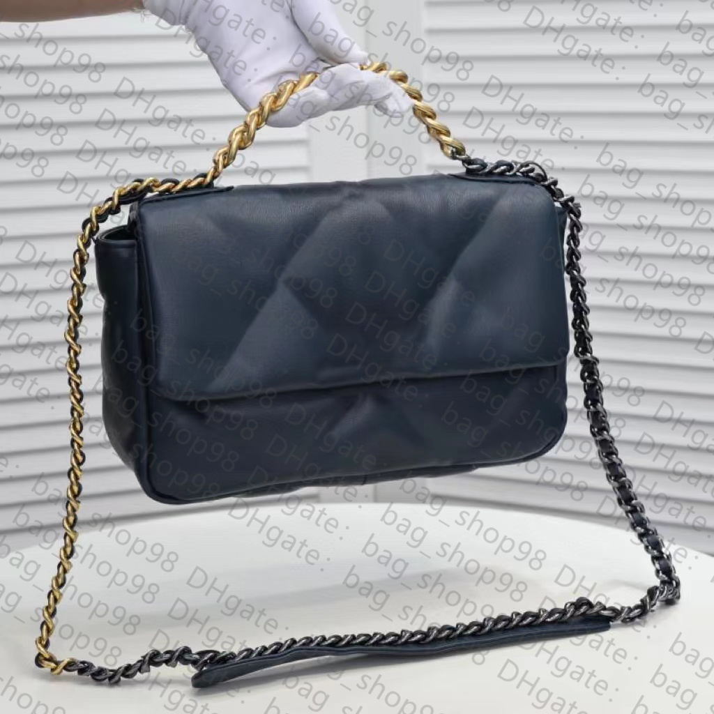 Designer Woman bag 19 handbag clamshell pattern top shoulder bag imported sheepskin two-color chain commuter shopping CC LOGO Fashion 2022 high qual