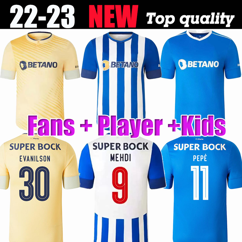 

22 23 Porto soccer jersey home away third 2022 2023 Sergio Mehdi Luis Diaz Evanilson TAREMI PEPE football shirt Otavio men kids kit maillots Martinez Mateus VITINHA, 12
