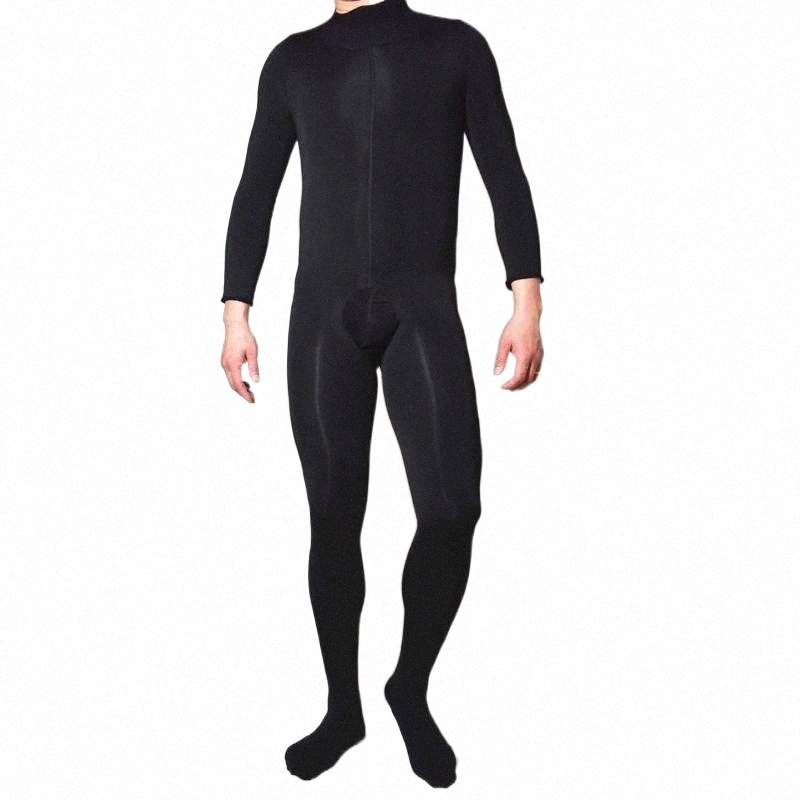 

Men's Thermal Underwear men's Thermal Underwear Metelam Mens Full Body Suit With Mirco Velvet Inside Super Keep Warm Convex Pouch Penis Sheath Style For Winter x50V#, Black foot nocrotch