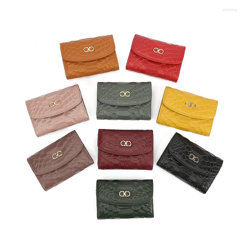 

Card Holders Snakeskin Pattern Multifunction Genuine Leather Organ Wallets Purses Large Capacity Clutches Bag Mini Coins, Yellow