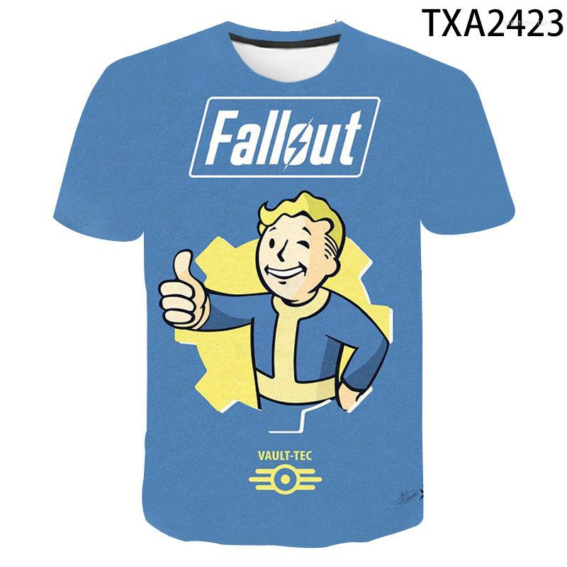 

Men' T Shirts 3D Tshirt Vault Tec Gaming Video Game Fallout 76 2 3 4 Tee Tops Men Women Casual Short Sleeve T-shirt Fashion, 13