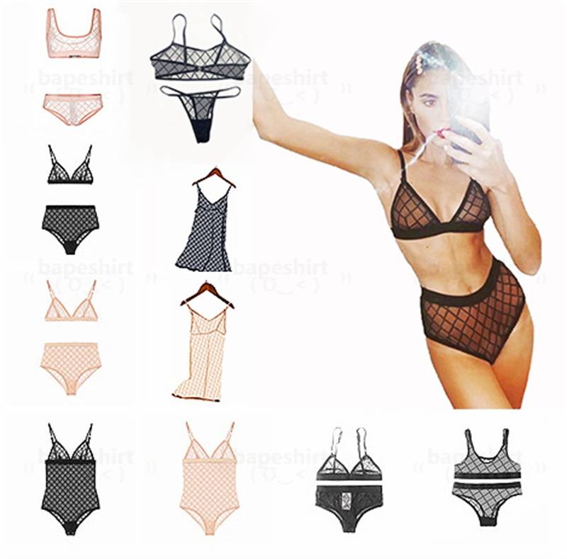 Top Lace Underwear Womens Sexy Perspective Designer Bra Sets Nightclub Improve Self-confidence Attract Men Pajamas