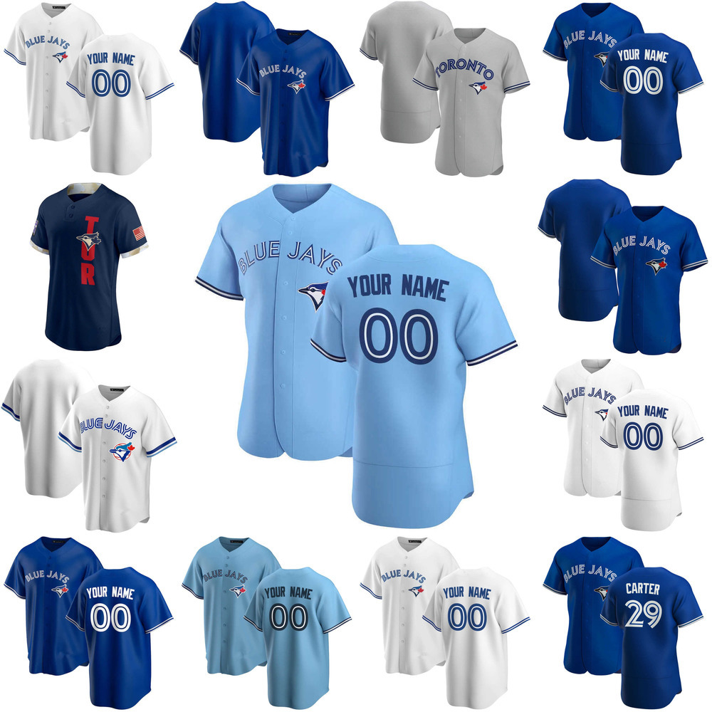 

Baseball Jerseys Custom Jersey Mens women Youth Toronto''Blue Jays''24 Nate Pearson 56 Ryan Borucki 12 Roberto Alomar 29 Joe Carter Baseball Jerseys, Color