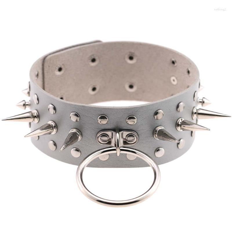 

Chokers Necklaces Rivet Spiked Collar Choker Belt Women Pu Leather Goth Necklace For Party Club Sexy Gothic Jewelry Black Red