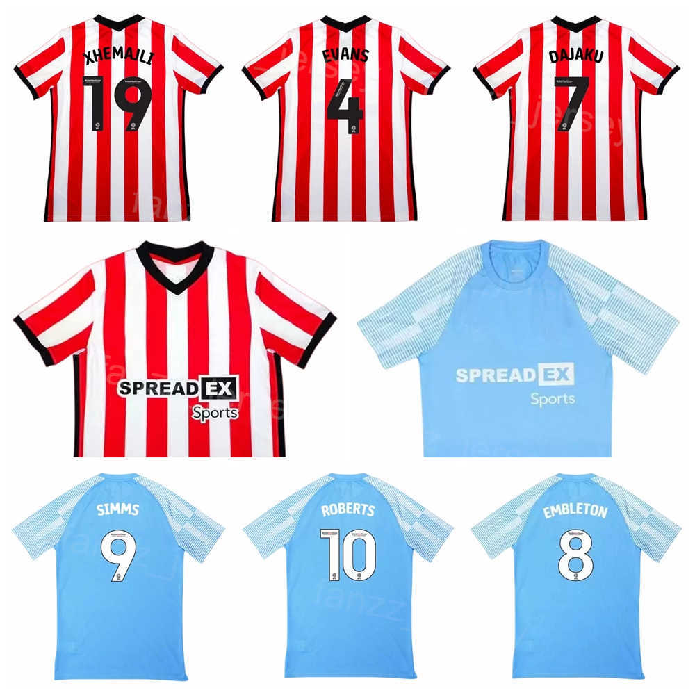 2022 2023 FC Soccer Sunderland Jerseys 14 STEWART 9 SIMMS 20 CLARKE 3 CIRKIN 1 PATTERSON 6 BATTH 21 PRITCHARD 8 EMBLETON 24 NEILL 4 EVANS 5 BALLARD