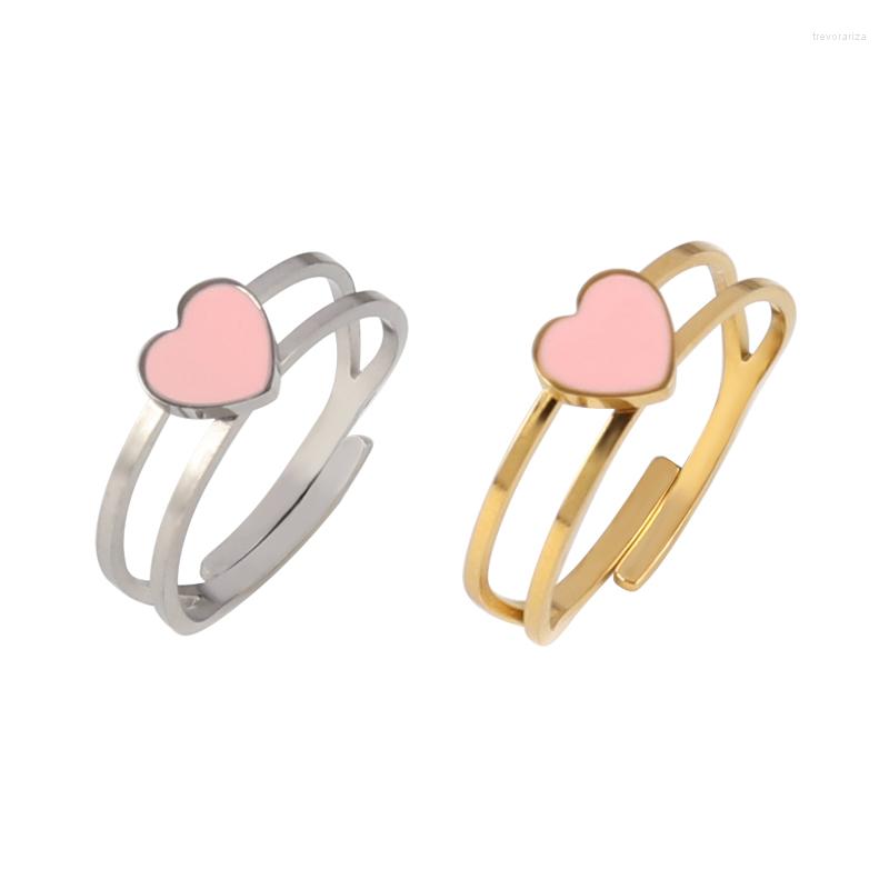 

Wedding Rings Adjustable Ring Jewelry Stainless Steel Colors For Women Temperament Party Gift Korean Fashion 2022 Wholesale