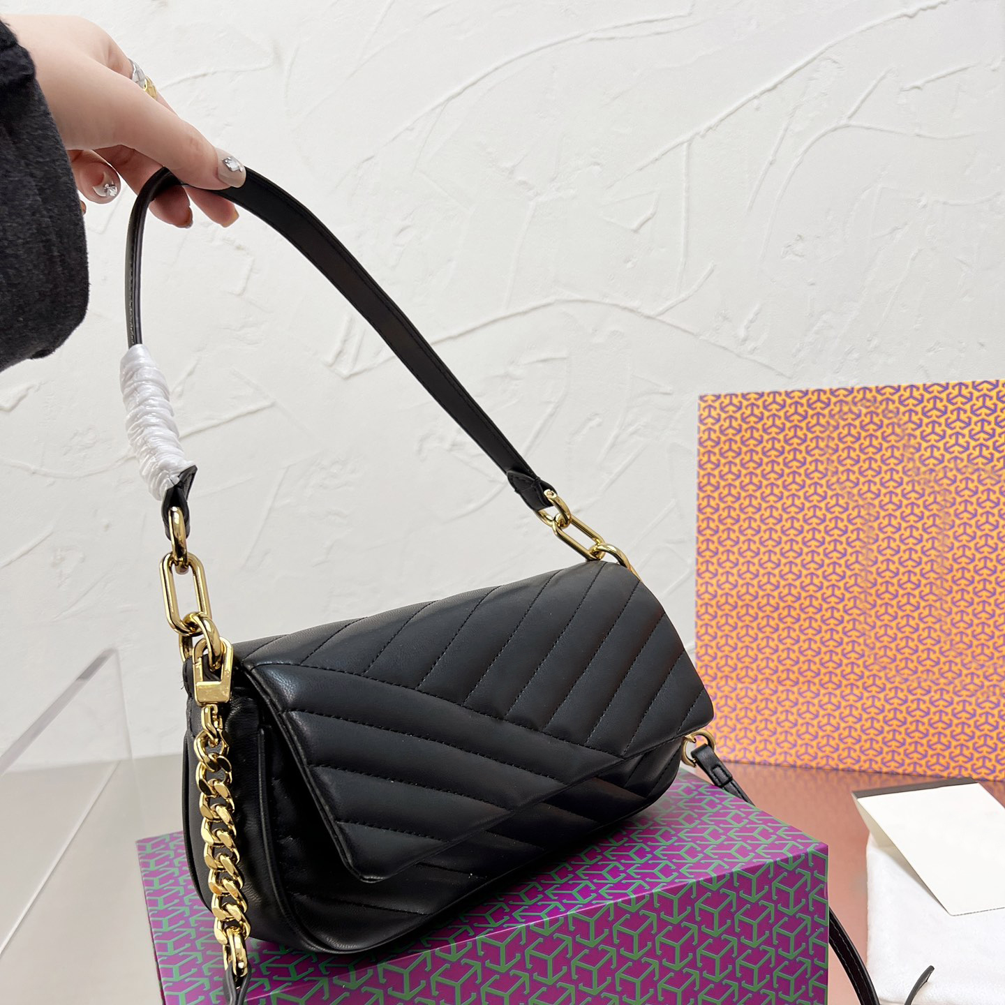

Women's luxury fashion Bag Handbag version light detachable diagonal chain exquisite bag design suitable for all occasions wholesale 4 colors, Army green