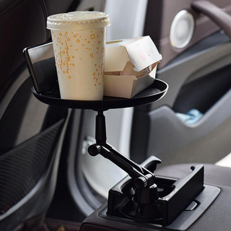 Porte-boissons Plateau De Nourriture De Voiture Pliant Portant Une Base Réglable Tasse À Eau Avec Téléphone Pour