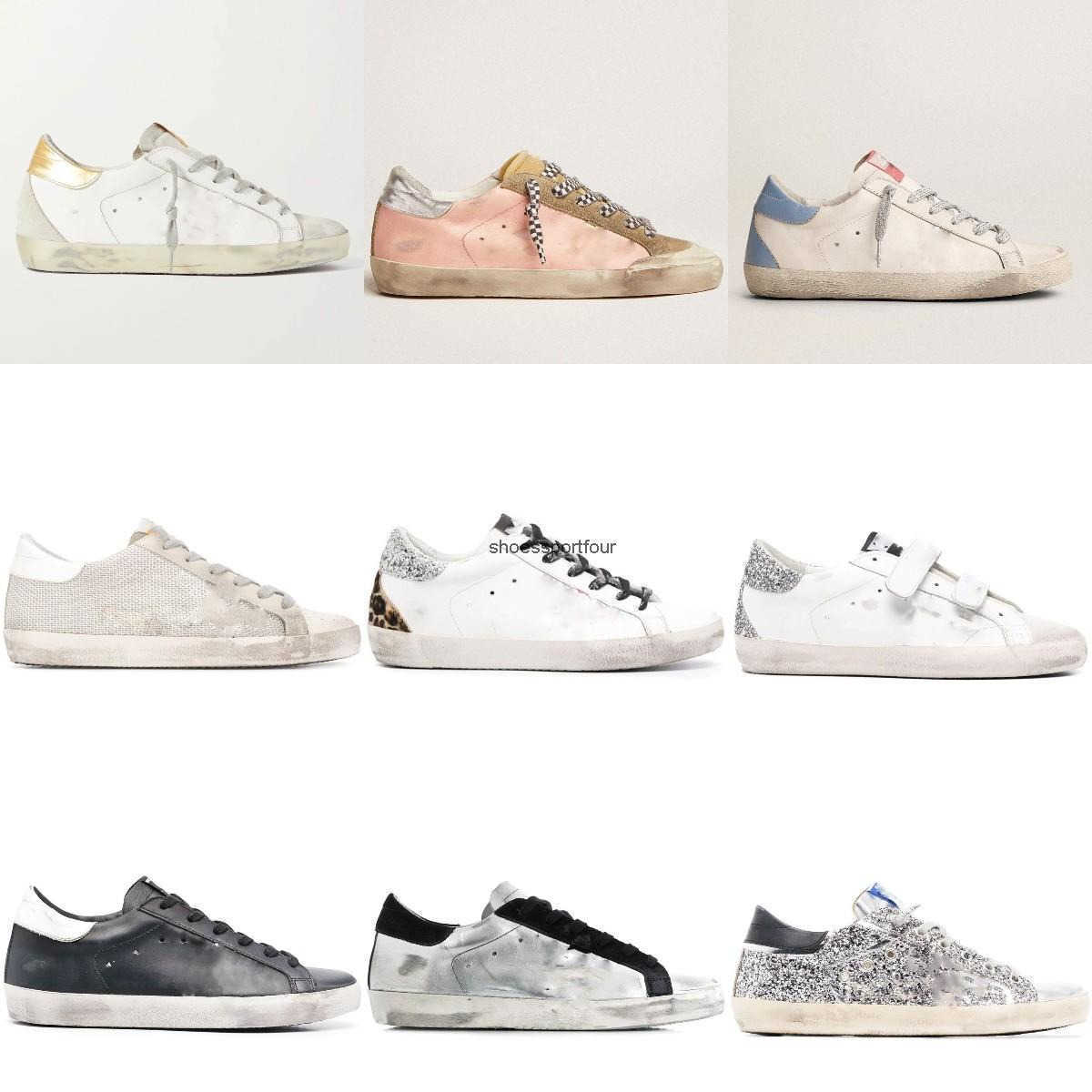 

#Golden#Gooses#Sneakers Italian men women low platform casual shoes mens sneakers White Black Pistachio Frost Do-old dirty womens outdoor sp, Star12 grey stars