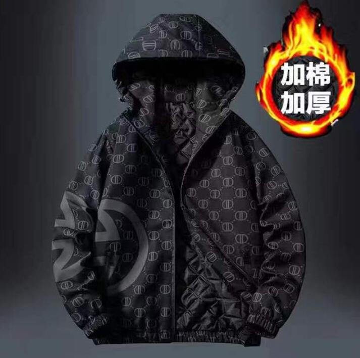 2022 New Fleece Wool Thick Hooded Jacket Coat Men's Winter Warm Coats Casual Cotton Mens Jackets And Coats Bomber Sportswear Plus Size S-5XL