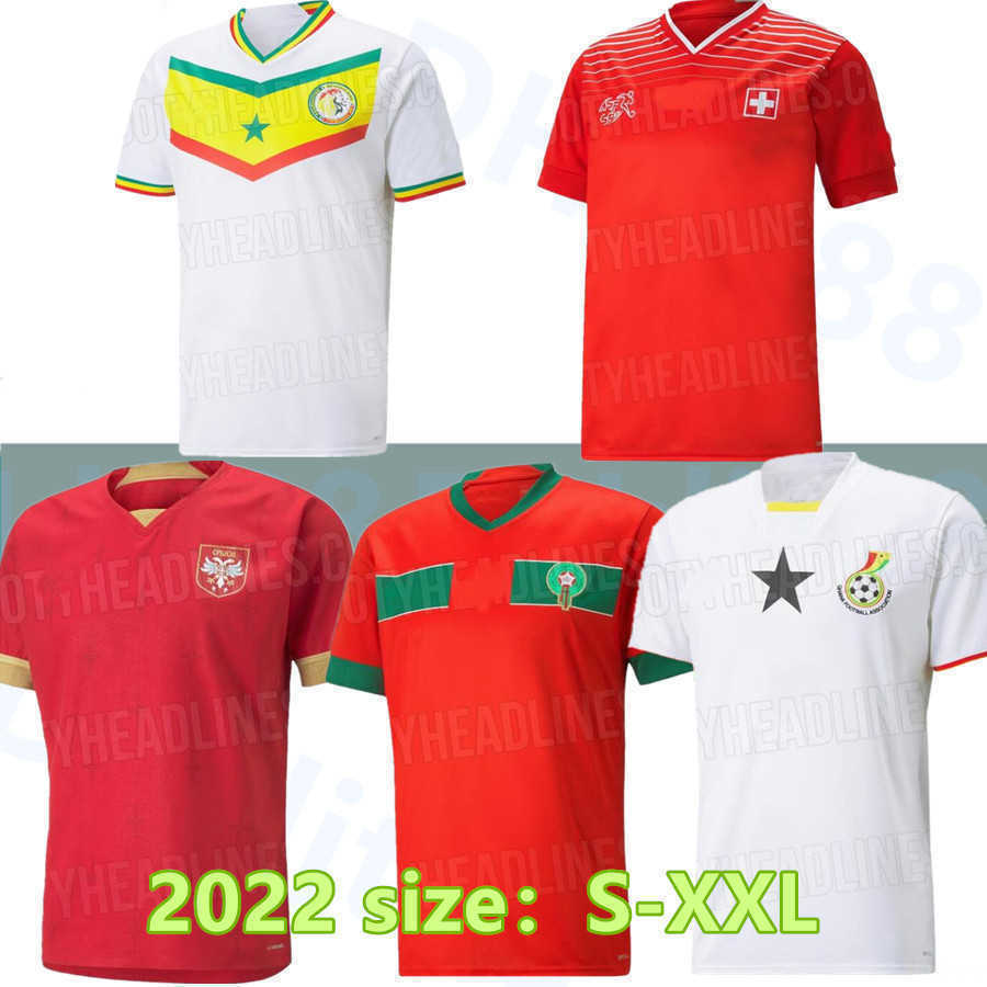 2022 2023 Maroc Soccer Jersey Sénégal Mane Hakimi Ghana 22 23 Suisse Koulibaly Maillot Serbia Mahrez Ziyech Team Kouyate