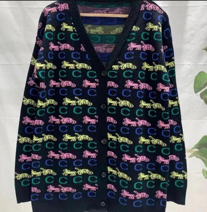 

Women's sweater jacket cashmere cardigan mid-length knitted V-neck loose striped coat, Pink