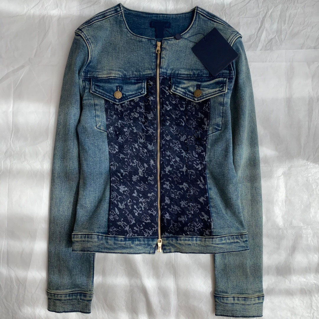 

2022 autumn Women' Jackets long sleeve cotton denim jacket For Women, Blue