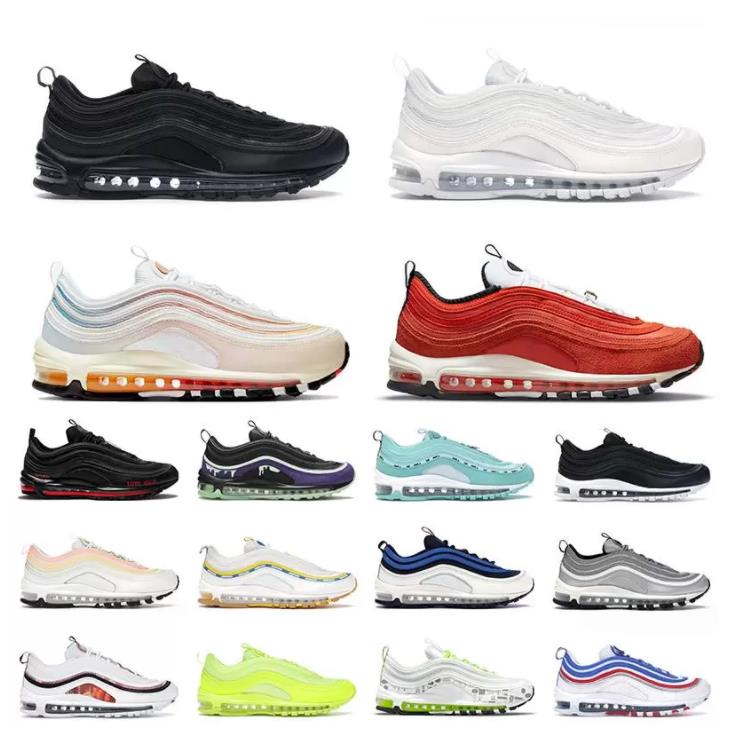 

97 OG classic men women running shoes 97og red black triple white 97s Trainers reflective bred game royal Bullet Silver Aurora air max sports sneakers zoom