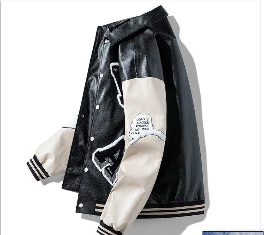 

men jackets coat Y2K street hip-hop Brand trend baseball uniform lovers casual loose jacket, Green