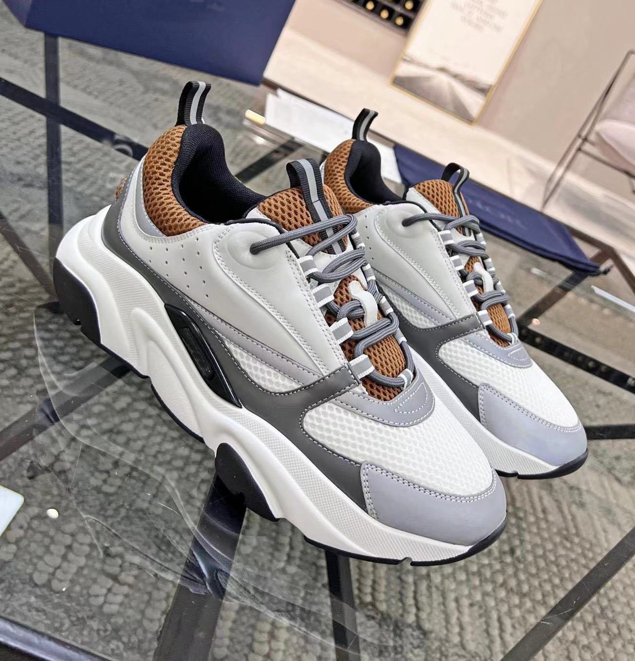 

Perfect Fashion Men B22S Reflective Sneakers Shoes Mesh Breath Skateboard Walking Rubber Soles Comfort Footwear Walking Cool Sports EU47, 14
