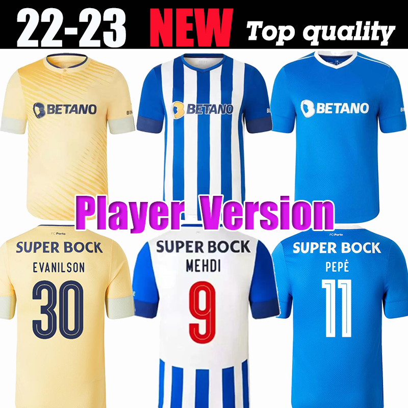 

player version Porto soccer jersey home away third 2022 2023 Sergio Mehdi Evanilson TAREMI PEPE football shirt Otavio men kids kit maillots Martinez Mateus VITINHA