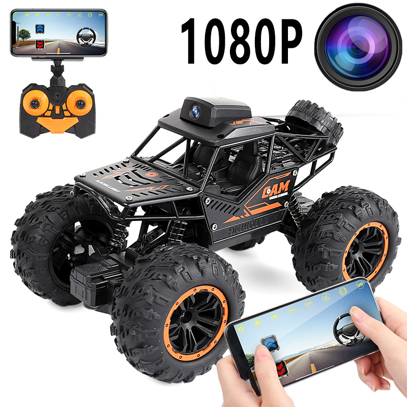 

Electric RC Car Radio controlled car APP Remote control Wifi Camera HD RC 4WD Buggy SUV 1 18 Rc s Electric toys for boys Climbing 220829