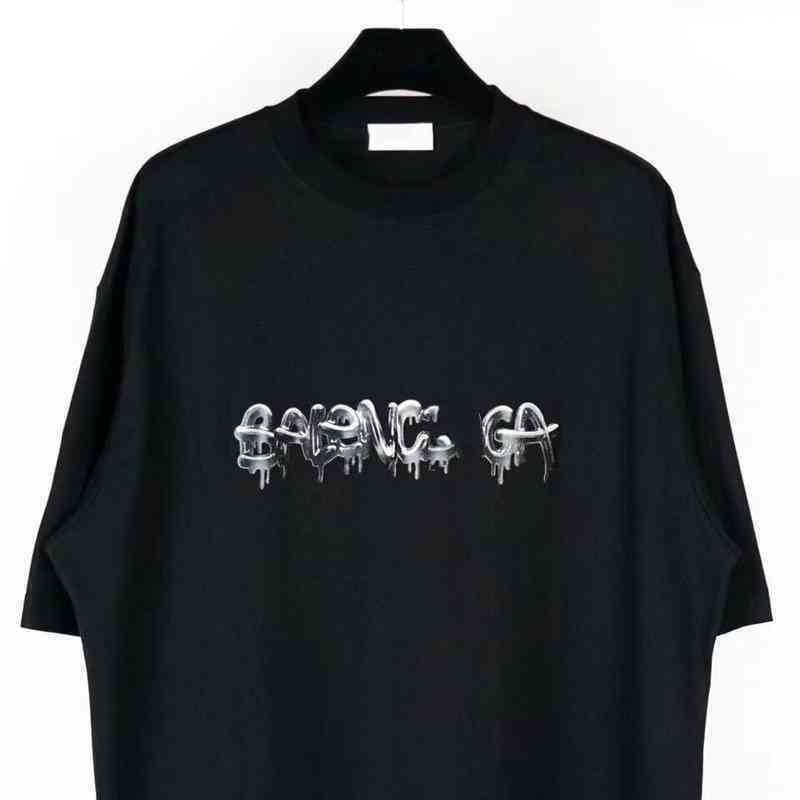 

Designer T shirt Luxury Fashion Chest Graffiti Alphabet Fashion Print Men' And Women' Loose Short Sleeve
