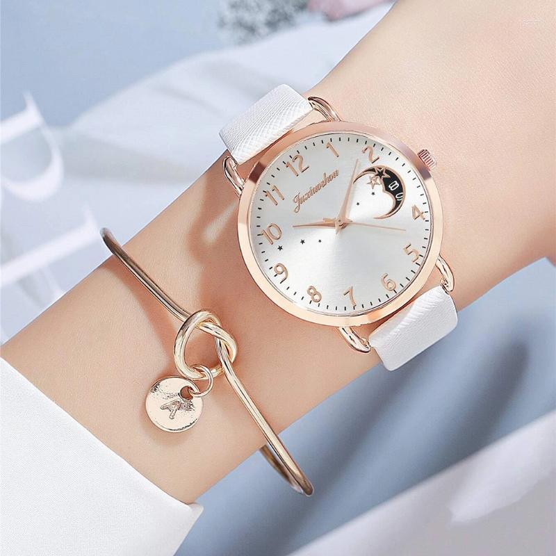 

Wristwatches Fashion Casual Women Watches Leather Band Ladies Quartz Wristwatch Business Set Clock For Girl Gift Relogio Feminino, Xr4379-bk