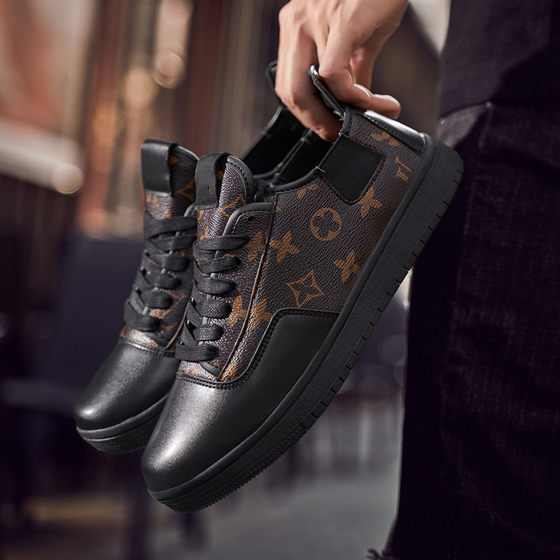 

Oxford Shoes Men Shoes British Print PU Stitching Lace Up Fashion Business Casual Everyday All-match AD022, Clear