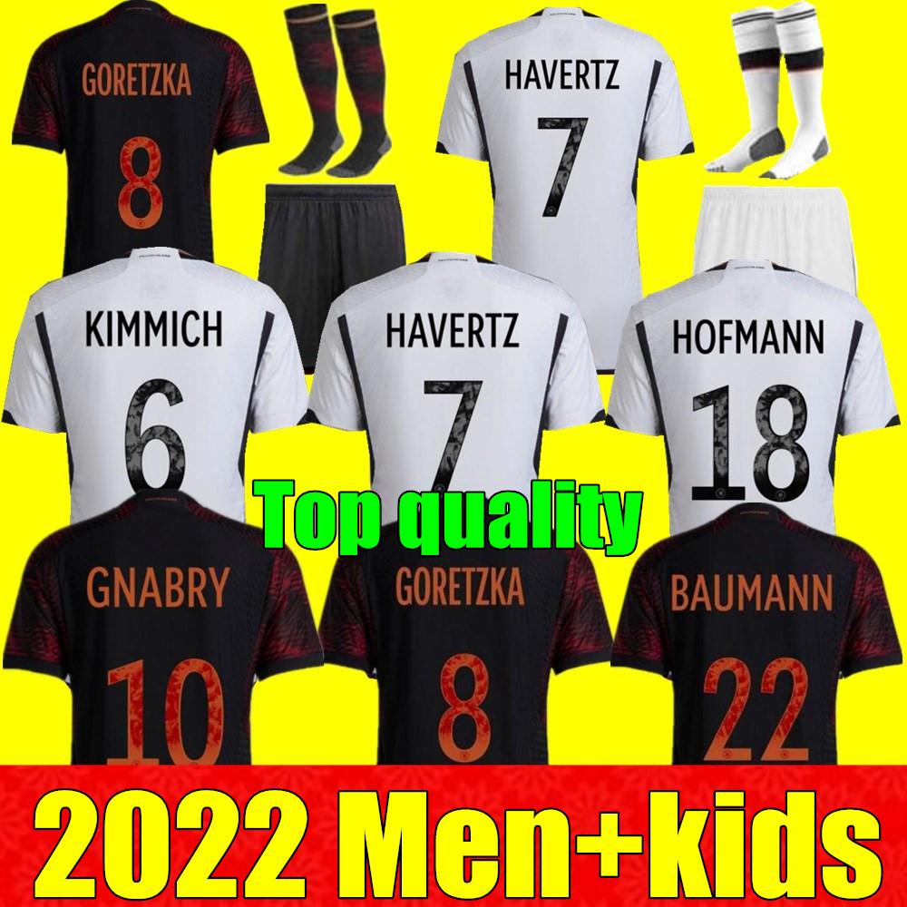 

2022 Soccer Jerseys GermanyS home away HUMMELS KROOS WERNER MULLER Football shirt t GOTZE SANEA KHEDIRA REUS German 22 23 mens kids kit uniform, Adult home