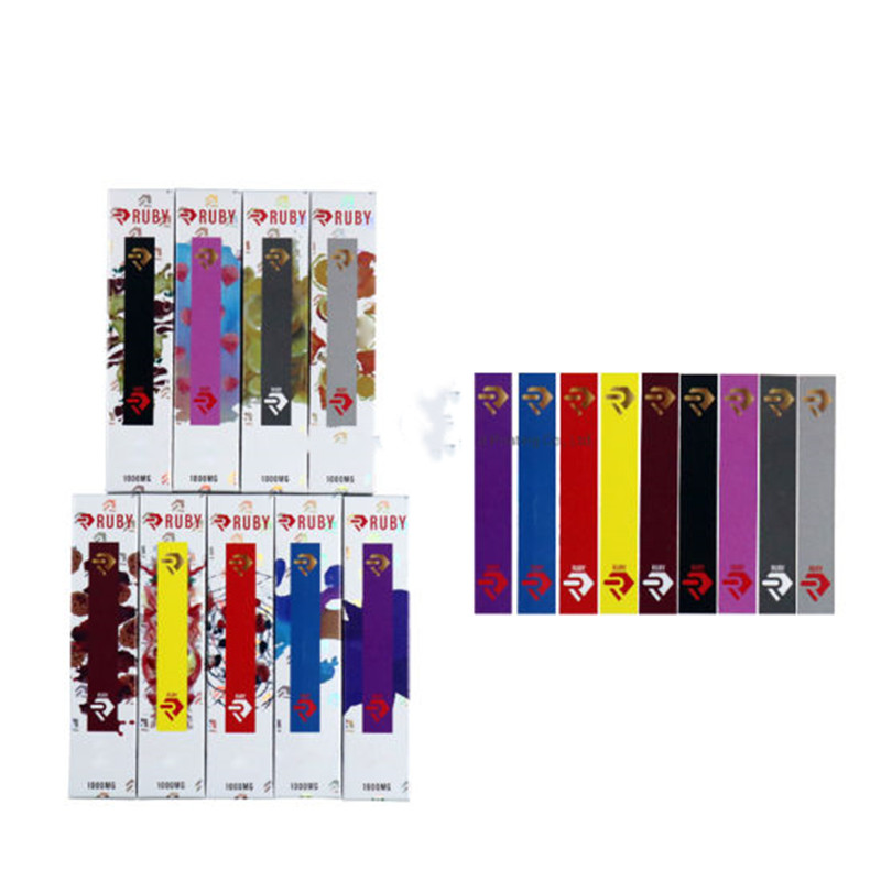 

ruby Pen Disposable Electronics 1.0ML Pod Rechargeable with packaging and label