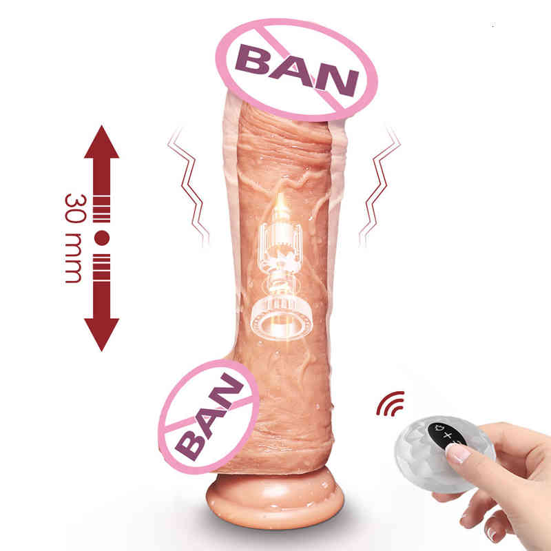 Massager Toys Penis Cock Dildo Vibrator Thrusting Heating Masturbator Female Vaginal g Spo-image-796684385