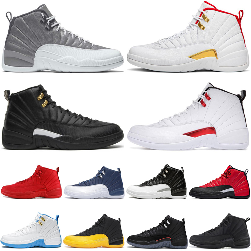 

12 12s retro Mens Basketball Shoes Playoffs Royalty Taxi Grind Flu Game Gym Red University Gold Men Sport Women Sneakers Trainers, (21)
