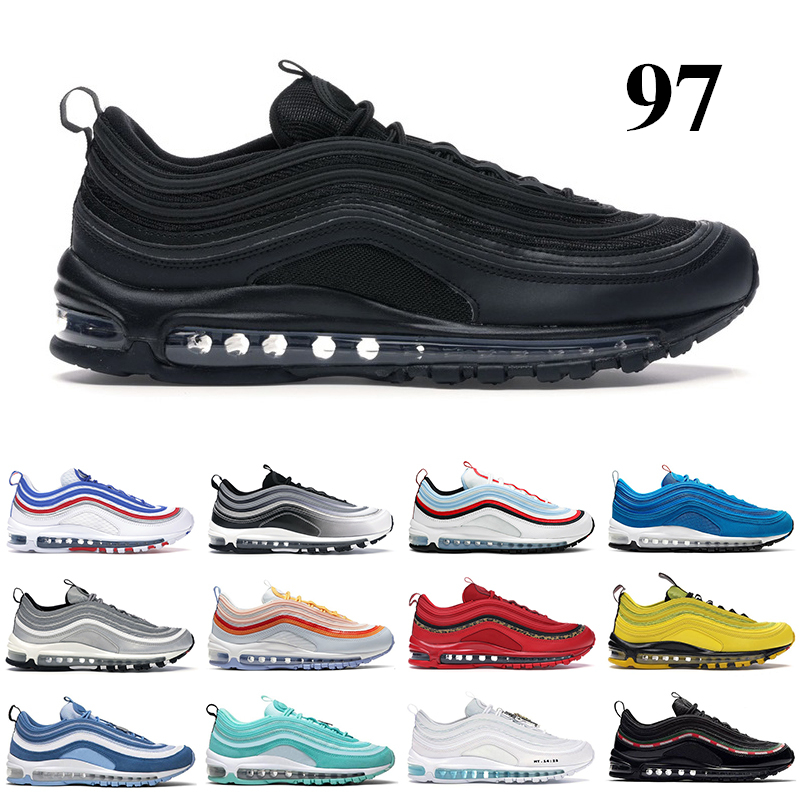 

97 97s men women running shoes MSCHF Lil Nas Satan Triple white Triple black Sean Wotherspoon Reflective bred Worldwide Mens Trainers outdoor sports sneakers, Black white