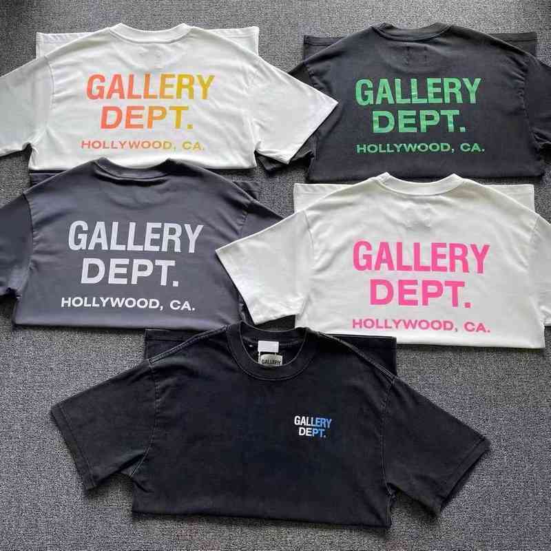 

Men' T Shirts t 2022 Galleryes depts Mens Fashion Tee Color Letter Print Gradient Cotton Casual Loose Short Sleeve T-shirt Men, White orange