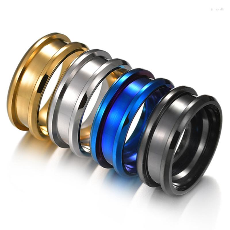 

Wedding Rings Stainless Steel 8mm Handmade Metal Blank DIY Jewelry Making Supplies Craft