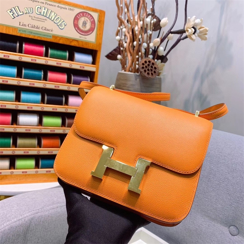 

Designer Constanc Herme Bags Fully hand sewn Kangkang Bag Mini stewardess bag Epsom cow hide tofu small square single shoulder cross messenger womens Have Logo, Black