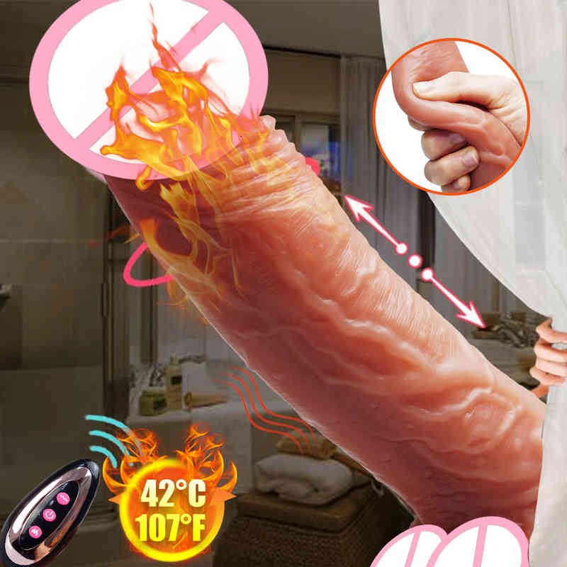 Massager Vibrator Toys Cock Heating Thrusting Realistic Dildo Vibrators for Woman Female V-image-796712277