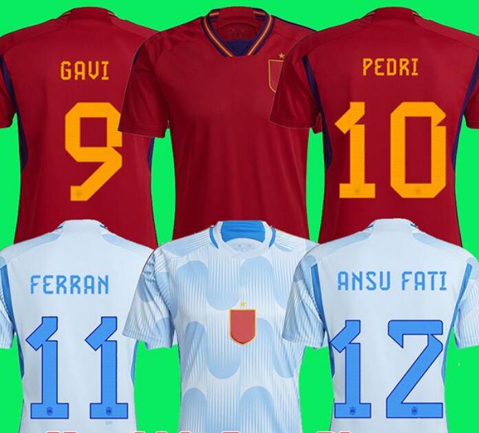 

22/23 Spain Soccer Jersey 2022 2023 home away MORATA PEDRI FERRAN TORRES GAVI KOKE AZPILICUETA Sports Football shirt, 2022/23 away