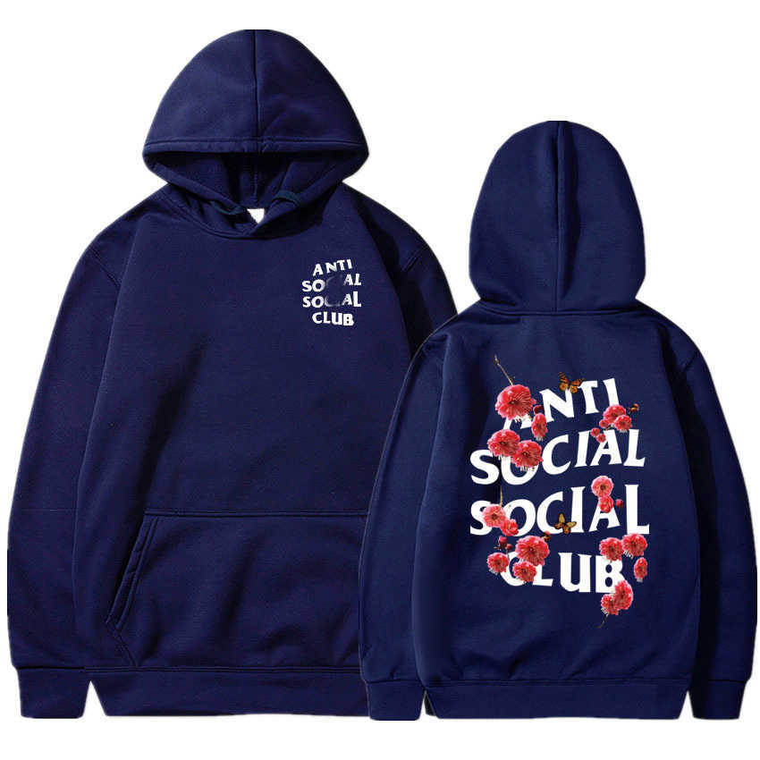 

ASSC Fashion Hoodies antii sociial club trend loose men' and women' Plush Hoodie, Purple